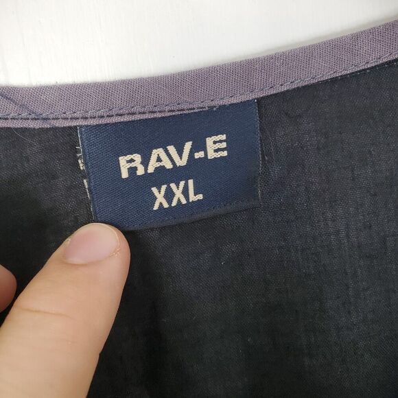 Rav-E Dress Womens Popover Intricate Embossed Swirls Artist Lagenlook Kaftan XXL - Picture 5 of 11